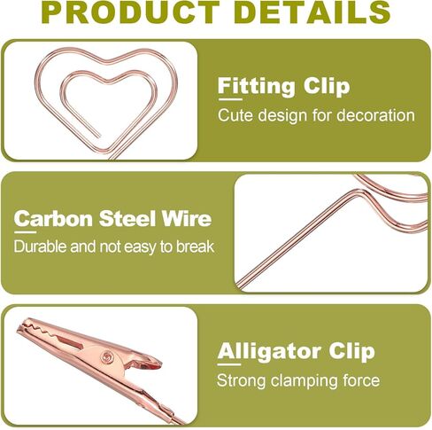 PATIKIL 5PCS Metal Alligator Clamp, 1 Set Multi-Functional Alligator Clip Bracelet Helper Tool Memo Note Photos Place Cards Clip Holder, Gold in Saudi Arabia