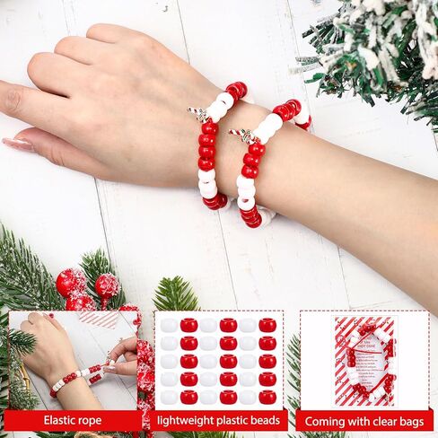 20 Set Christian Christmas Crafts Bulk DIY the Legend of the Candy Cane Crafts for Bracelets Religious Candy Cane Story Gifts for Xmas Stocking Suffer Sunday School Party Favor (Classic Style) in Saudi Arabia