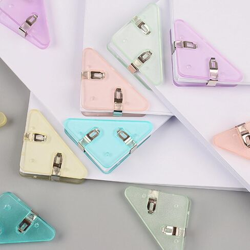 12 Pcs Corner Paper Clips, Triangular File Clip, Reading Page Markers for Office Staff Student Teacher, Prevent Book Curling in Saudi Arabia