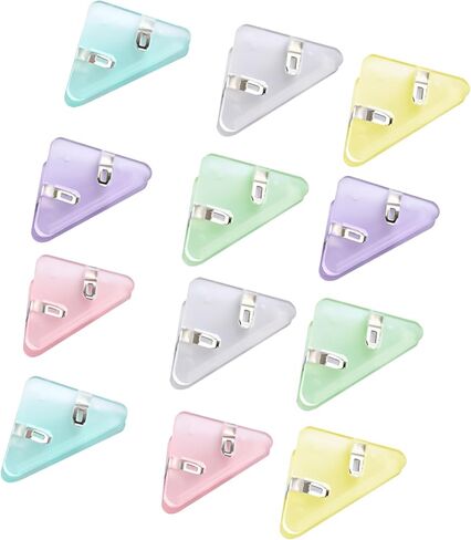12 Pcs Corner Paper Clips, Triangular File Clip, Reading Page Markers for Office Staff Student Teacher, Prevent Book Curling in Saudi Arabia