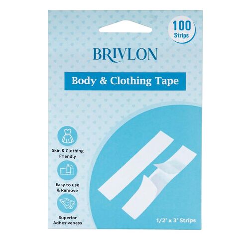 100 Strips Double Sided Tape for Fashion and Clothes for Clothes, Fabric Tape to Skin, Strong Adhesive Body Tape, Clear Transparent for All Skin Shades in Saudi Arabia