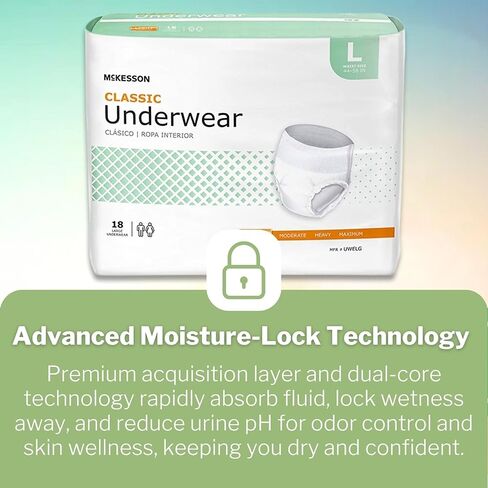 McKesson Classic Underwear, Incontinence, Light Absorbency, Medium, 80 Count in Kuwait