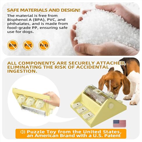 KADTC U.S. Brand & Design - 2 Levels of Challenge - Large Size Paw-Activated Rolling Dog Treat Puzzle Feeder Toys for Aggressive Chewers Dogs Food Dispenser Enrichment Toy Christmas & New Year Gift in Saudi Arabia
