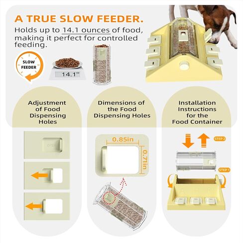 KADTC U.S. Brand & Design - 2 Levels of Challenge - Large Size Paw-Activated Rolling Dog Treat Puzzle Feeder Toys for Aggressive Chewers Dogs Food Dispenser Enrichment Toy Christmas & New Year Gift in Saudi Arabia