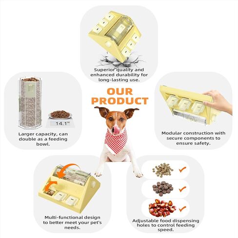 KADTC U.S. Brand & Design - 2 Levels of Challenge - Large Size Paw-Activated Rolling Dog Treat Puzzle Feeder Toys for Aggressive Chewers Dogs Food Dispenser Enrichment Toy Christmas & New Year Gift in Saudi Arabia