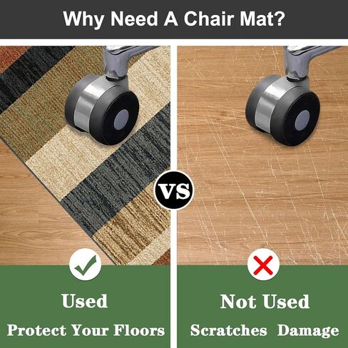 Hardwood Floor Office Chair Mat 130x150cm Multi Purpose Floor Protector for Computer Gaming Rolling Chair Anti Slip Scratch Resistant Low Pile Carpet Mat in Saudi Arabia