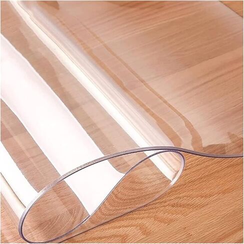 Heavy Duty PVC Floor Protector Chair Mat Transparent Non Slip Durable Mat for Office and Home Thick 1.5mm 110/130/150cm Wide Clear Vinyl Rug Protects Hard Floors and Carpets in Saudi Arabia