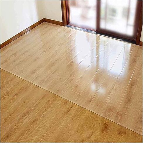 Heavy Duty PVC Floor Protector Chair Mat Transparent Non Slip Durable Mat for Office and Home Thick 1.5mm 110/130/150cm Wide Clear Vinyl Rug Protects Hard Floors and Carpets in Saudi Arabia