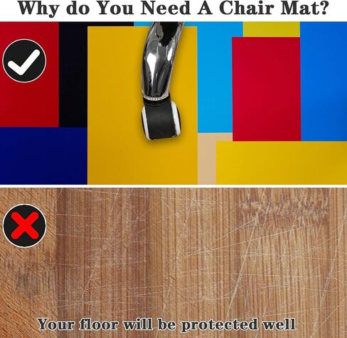 Desk Chair Mat for Carpet and Hardwood Floor 80 x 120 cm Non Slip Protector Mat for Office Chair Gaming Room Floor Mat Home Office Essential in Saudi Arabia