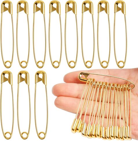 150 قطعة دبابيس أمان كبيرة دبابيس أمان فضية، 2.25 بوصة/56 مم دبوس ملابس معدني للحرف الفنية والخياطة وصنع المجوهرات in Kuwait