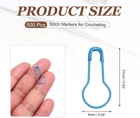 PATIKIL Safety Pins, 500Pcs Metal Bulb Safety Pins Stitch Markers Knitting Pin for Knitting Crocheting Clothing Tag Label Sewing, Silver in Saudi Arabia