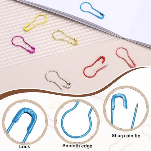 PATIKIL Safety Pins, 500Pcs Metal Bulb Safety Pins Stitch Markers Knitting Pin for Knitting Crocheting Clothing Tag Label Sewing, Silver in Saudi Arabia