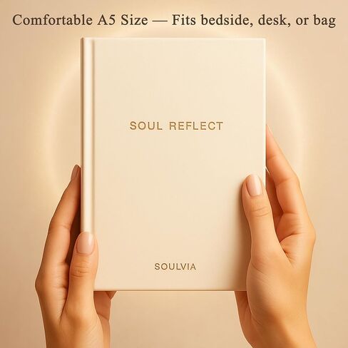 Soul Reflect Guided Journal - 180 Undated Prompts for Mindfulness, Self Love, Gratitude, Healing, Growth & Self Discovery | A5 Vegan Leather Hardcover, 100gsm Thick Paper | Self Care Gift for Women & Men in Saudi Arabia
