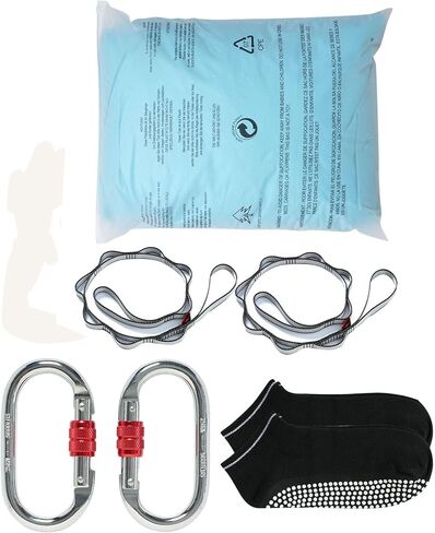 VEVOR Aerial Silk & Yoga Swing, 8.7 Yards, Aerial Yoga Hammock Kit with 100gsm Nylon Fabric, Full Rigging Hardware & Easy Set-up Guide, Antigravity Flying for All Levels Fitness Bodybuilding, Purple in Kuwait