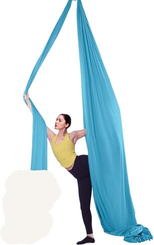 VEVOR Aerial Silk & Yoga Swing, 8.7 Yards, Aerial Yoga Hammock Kit with 100gsm Nylon Fabric, Full Rigging Hardware & Easy Set-up Guide, Antigravity Flying for All Levels Fitness Bodybuilding, Purple in Kuwait