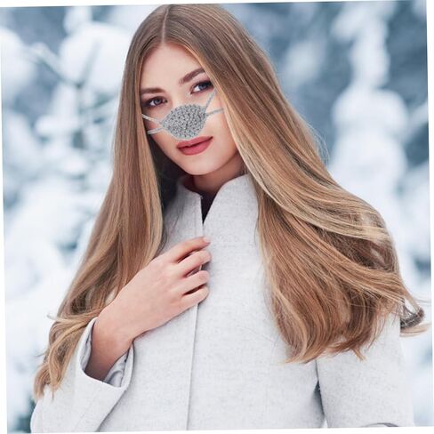 POPETPOP Warm Nose Cover Cozy Crochet Mitten for Cold Weather Skiing Nose Guard Soft Protection for Outdoor Activities in Saudi Arabia