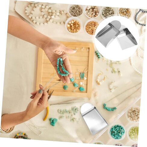 LIFKOME 2pcs Stainless Steel Jewelry Bead Shovels Practical Loose Bead Scoopers for Easy Storage and Organization DIY Crafts in Saudi Arabia