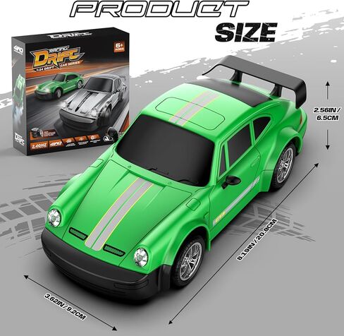 سيارة RC Drift، سيارة تحكم عن بعد بمقياس 1:24 مع أضواء LED، سيارات RC عالية السرعة 20 كم/ساعة 4WD، لعبة سيارة السباق والانجراف ذات الوضع المزدوج هدية فكرة للبالغين والأطفال، فضي in Saudi Arabia