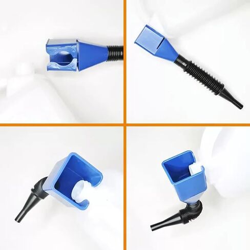Flexible Plastic Gas Funnel with Hose, Portable Oil Filling Tool for Cars and Motorcycles, Snap-On Adjustable Spout, Multi-Purpose Use, Red in Saudi Arabia
