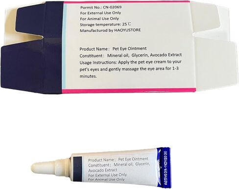 كريم عين الحيوانات الأليفة، كريم عين أنبوبي صحي ممتاز مناسب للكلاب والقطط والماشية والحصان والأغنام والسنجاب والطيور مناسب لجميع الحيوانات الأليفة (3.5 جم/1 لكل أنبوب) عبوة واحدة in Kuwait