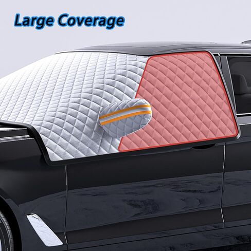 3-Side Winter Car Windshield Snow Cover for Toyota Corolla Cross 2021-2025 SUV 5-Seater, Sun Rain Snow Frost Protector with Magnetic Edges & Mirror Covers,L(175 * 115cm) in Saudi Arabia