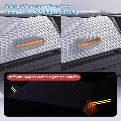 3-Side Winter Car Windshield Snow Cover for Toyota Corolla Cross 2021-2025 SUV 5-Seater, Sun Rain Snow Frost Protector with Magnetic Edges & Mirror Covers,L(175 * 115cm) in Saudi Arabia
