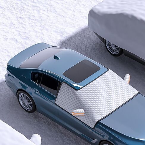 3-Side Winter Car Windshield Snow Cover for Toyota Corolla Cross 2021-2025 SUV 5-Seater, Sun Rain Snow Frost Protector with Magnetic Edges & Mirror Covers,L(175 * 115cm) in Saudi Arabia