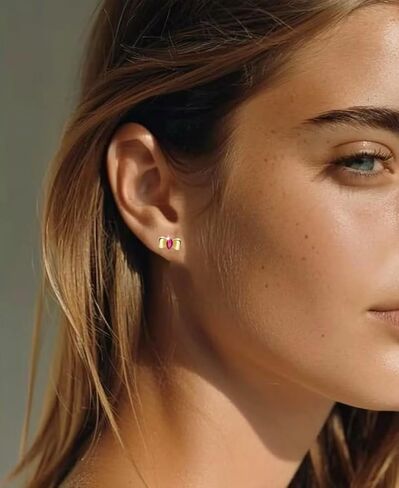 الحب والبرسيم 0.5ct / 5mm مويسانيتي وأقراط للنساء 14K الذهب الأبيض مطلي S925 فضة هدايا للنساء in Kuwait