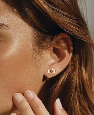 الحب والبرسيم 0.5ct / 5mm مويسانيتي وأقراط للنساء 14K الذهب الأبيض مطلي S925 فضة هدايا للنساء in Kuwait