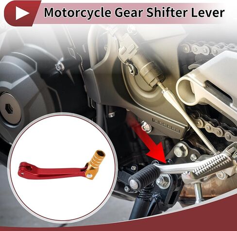 للطي معدات الدرجات النارية شيفتر رافعة لهوندا CRF150F 2003-2017 دواسة رافعة تحول الذراع أحمر أسود فضي لهجة in Kuwait