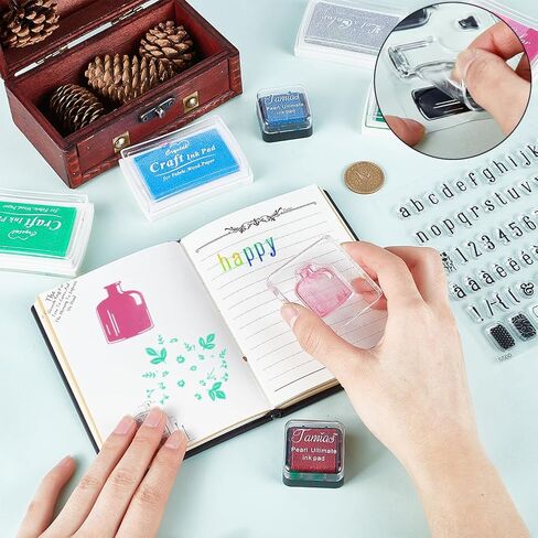 CRASPIRE Musical Note Clear Stamps Background Reusable Postmark Transparent Silicone Stamp Seals for Journaling Card Making Decor DIY Scrapbooking Supplies Album Decoration in Saudi Arabia