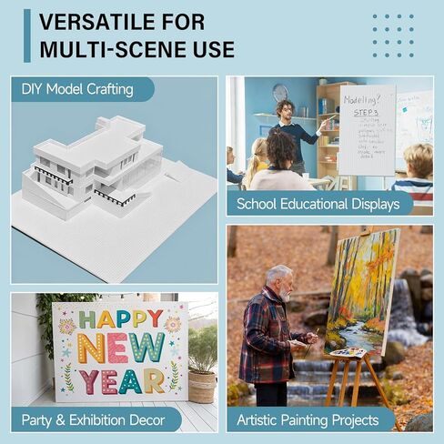 لوح بلاستيكي مموج أبيض مقاس 24 × 36 بوصة، لوح بلاستيكي مموج، 4 عبوات من ألواح الملصقات الفارغة، صفائح كوروبلاست مقاومة للماء بسمك 4 مم للاستخدام الداخلي والخارجي والمشروعات التي تصنعها بنفسك. in Kuwait