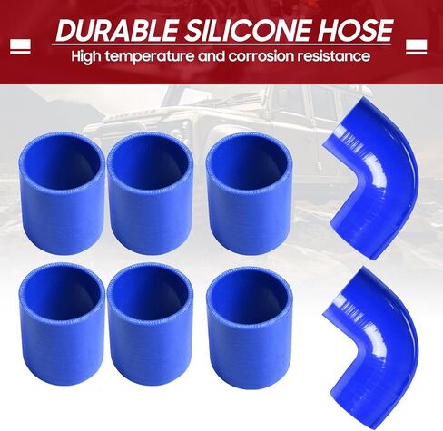 3"Intercooler Kit Universal Aluminum Turbo Intercooler Piping U-Pipe Kit with Coupler and T-Clamps DIY Custom Pipe 32Pcs in Kuwait