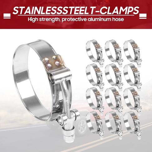 3"Intercooler Kit Universal Aluminum Turbo Intercooler Piping U-Pipe Kit with Coupler and T-Clamps DIY Custom Pipe 32Pcs in Kuwait