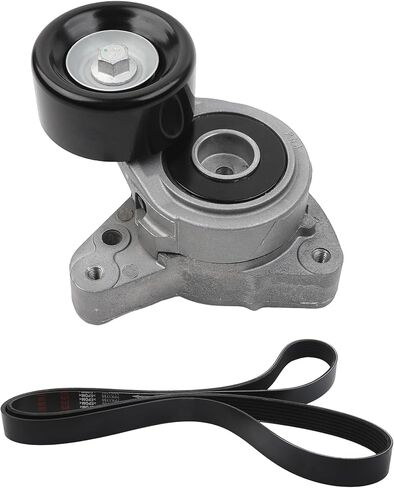 شداد حزام القيادة Dasbecan 38278 مع بكرة وحزام متوافق مع Honda Accord 2003-2007، Civic 2006-2015، CR-V 2002-2014، Element 2003-2011، Acura TSX/CSX/RDX/ILX، يستبدل 31170-RAA-A01 in Saudi Arabia