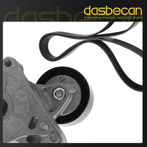 شداد حزام القيادة Dasbecan 38278 مع بكرة وحزام متوافق مع Honda Accord 2003-2007، Civic 2006-2015، CR-V 2002-2014، Element 2003-2011، Acura TSX/CSX/RDX/ILX، يستبدل 31170-RAA-A01 in Saudi Arabia