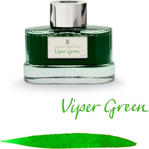 Graf von Faber-Castell 141017 Faber-Castell Bottle Ink, Guilloche, Earl Collection, Viper Green, 2.5 fl oz (75 ml) in Saudi Arabia
