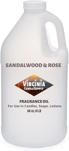 Sandalwood and Rose Fragrance Oil (64 oz Jug) for Candle Making, Soap Making, Tart Making, Room Sprays, Lotions, Car Fresheners, Slime, Bath Bombs, Warmers in Saudi Arabia