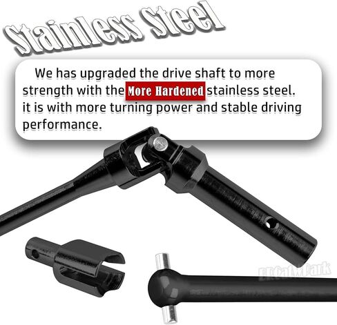 RC Drive Shaft Axles & Diff Outdrive Upgrades Part for 1/5 KRATON 8S BLX/Outcast 8S BLX,4PCS Front Rear CVD Driveshaft w/Wheel Hex Nuts Hop Ups,Black & Titanium in Saudi Arabia