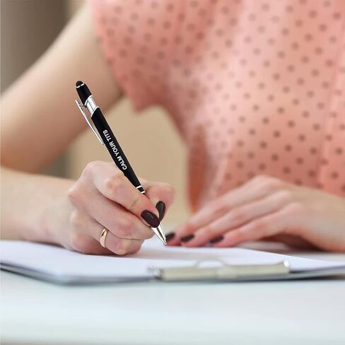 10pcs Fuck Pens Set, Swear Word Pens, Fun Pens for Adults, Funny Office Gifts, Smooth Writing Ballpoint Pens with Stylus Tips, Black Ink in Saudi Arabia