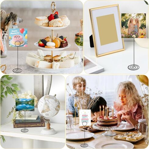 24Pcs 8.86in Wire Photo Holder Black Table Number Holder, Place Card Holders, Menu Memo Note Card Small Table Number Stands Picture Holders for Center Decoration Wedding Reception Party Birthday in Saudi Arabia