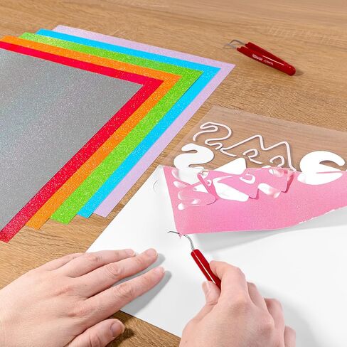 Siser Easy Puff Glitter HTV مقاس 11.8 بوصة × 3FT - فينيل منتفخ ناقل للحرارة (أسود قوس قزح) - متوافق مع قواطع Siser وCricut وSilhouette - معتمد من قانون تحسين سلامة المنتجات الاستهلاكية in Saudi Arabia
