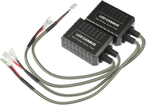 مصباح أمامي للسيارة LED Canbus Decoder C20 H1 H3، مقاومات تحذيرية خالية من الأخطاء، استبدال فك التشفير، مقاوم للوميض، بلاستيك أسود (مجموعة من 2) in Saudi Arabia