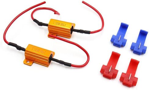 uxcell 2 Pcs 25W 8RJ LED Metal Automotive Headlight Canbus Decoder No Error Free Load Resistor in Saudi Arabia
