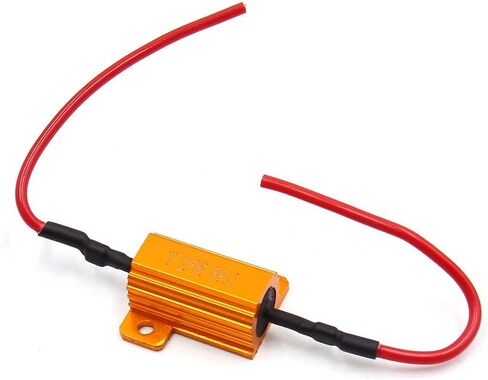 uxcell 2 Pcs 25W 8RJ LED Metal Automotive Headlight Canbus Decoder No Error Free Load Resistor in Saudi Arabia