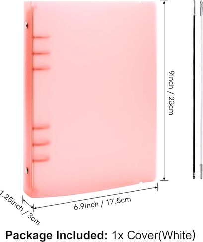 CYFUN DESIGN A5 6 Ring Binder Coveder مع زر الإغلاق المفاجئ، غطاء كتاب تخزين لصفحات مخطط 6 فتحات، إعادة ملء غلاف كتاب تخزين القالب in Saudi Arabia