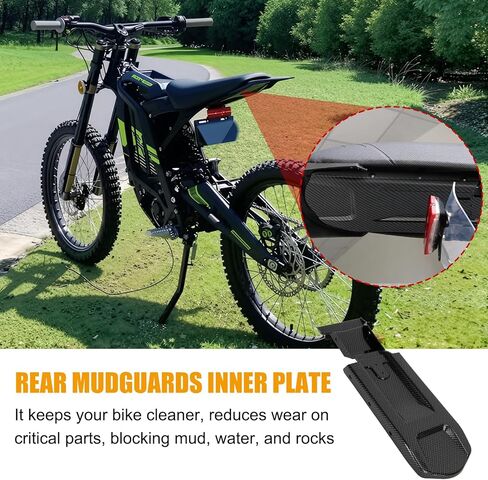PSLER Rear Mudguards Inner Plate - Extended Back Mudguard, Compatible with Light Bee X/S Segway X160/X260 Dirt Bike, PP Plastic Durable Electric Dirt Bike Mud Guard Accessory, Matte Black in Saudi Arabia