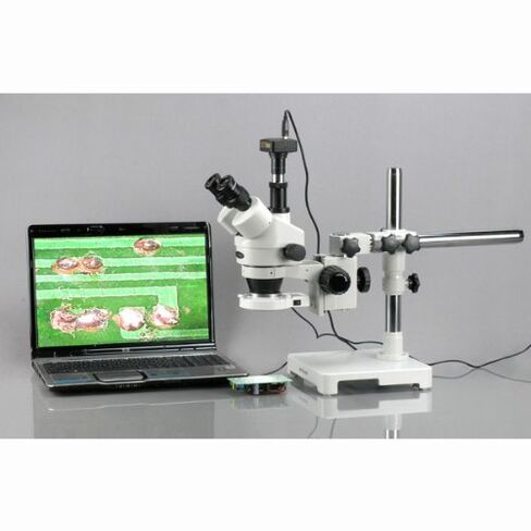 AmScope MU500-CK 5.0 MP USB Microscope Camera with Software and Calibration Kit, Compatible with Windows XP/Vista/7/8/10 and Mac OSX in Saudi Arabia