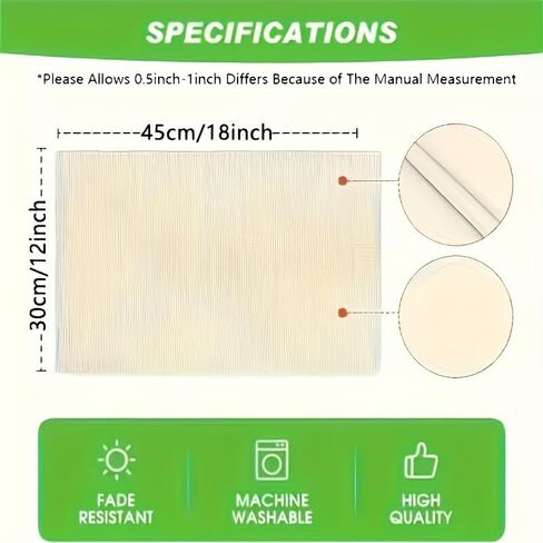 4Pack Winter Christmas Themed Placemats, Vintage Simple Pine Tree Pattern Table Mats for Indoor/Outdoor Dining, Party, New Year & Holiday Decor, Hand Wash Only in Saudi Arabia