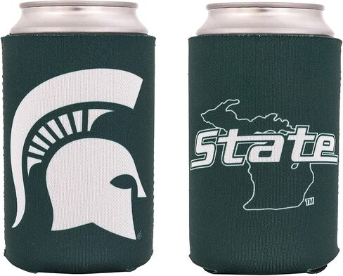 Michigan State University Can Insulator Beverage Cooler 4 Pack Foam Beverage Holder Spartans MSU (4 Pack Can) in Saudi Arabia